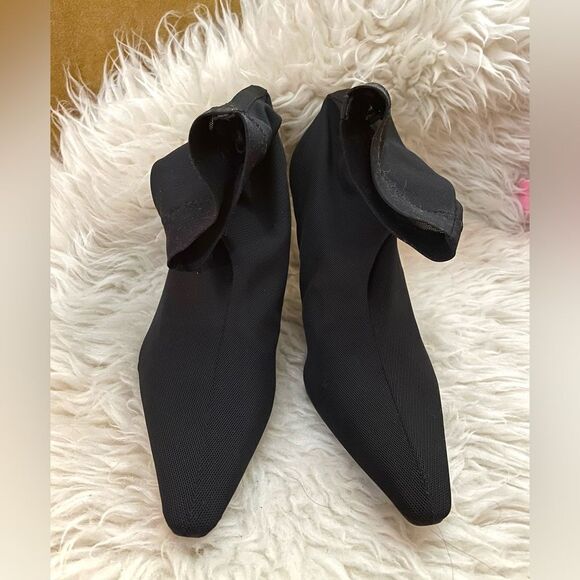 ZARA 
Black ankle boots mesh stiletto heels pointy toes 39 (8) - Picture 8 of 12